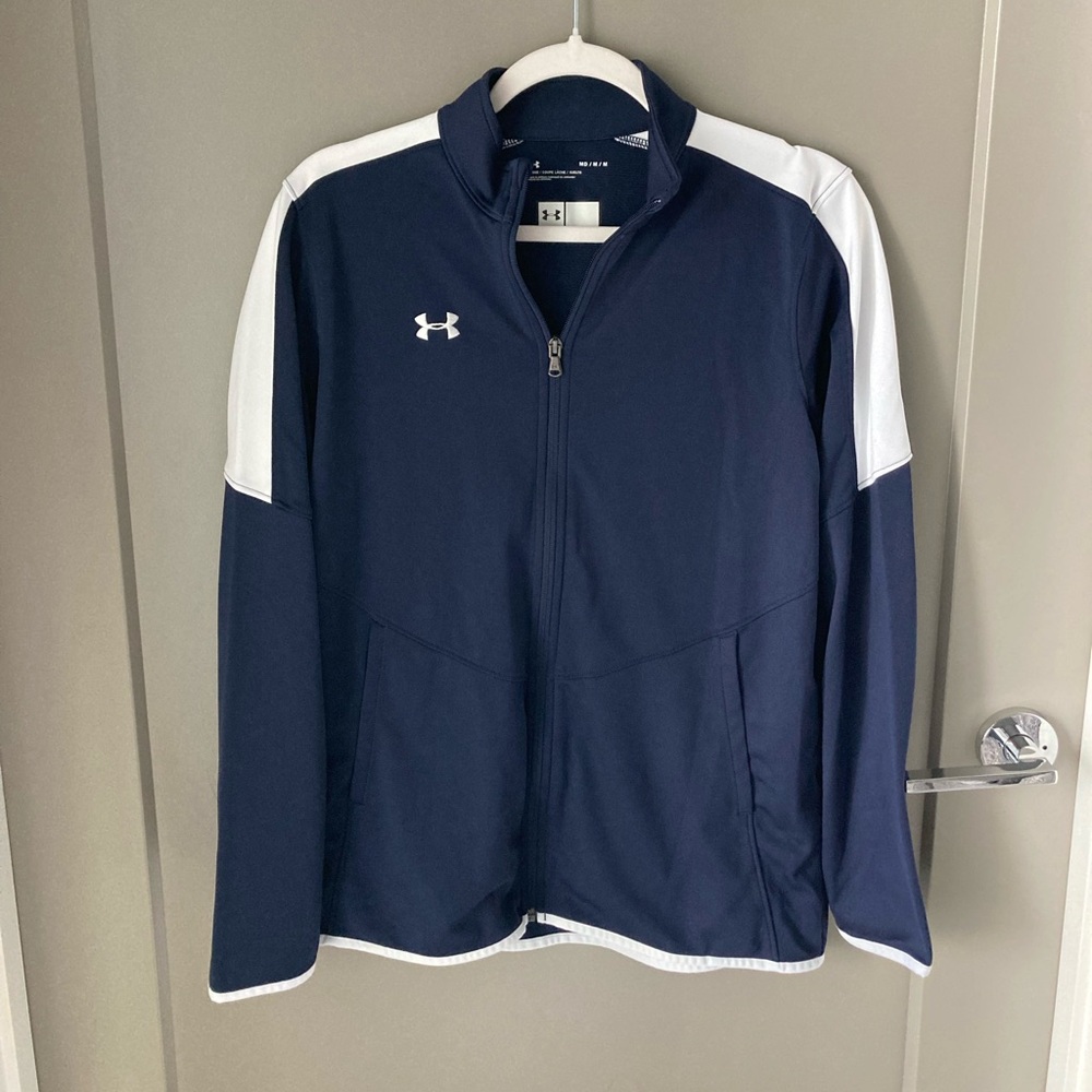 Jordan Men's Navy and White Full-Zip Performance Jacket